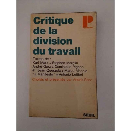 Critique de la division du travail