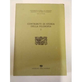 Contributi di storia della filosofia. I.