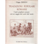 Tradizioni Popolari Romane. Canti popolari.