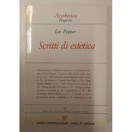 Aesthetica Preprint. Scritti di estetica.