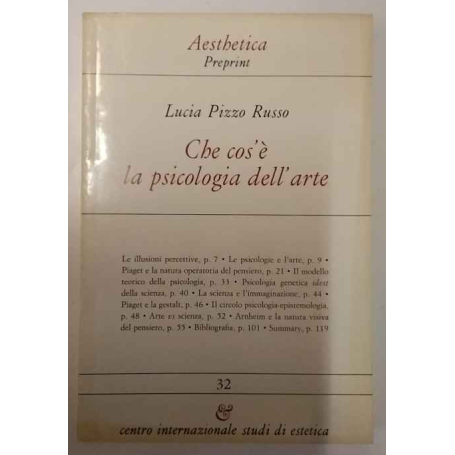 Aesthetica Preprint. Che cos'è la psicologia dell'arte.