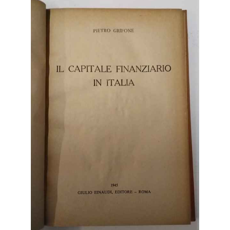 Il capitale finanziario in Italia