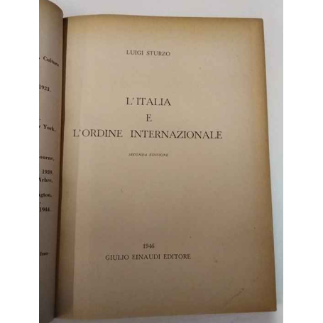 L'Italia e l'Ordine Internazionale