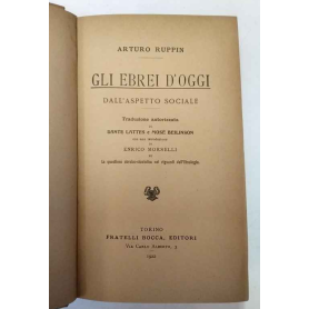 Gli Ebrei d'oggi dall'aspetto sociale