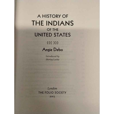 A history of the Indians of the United States