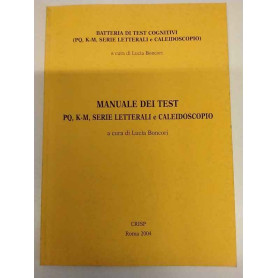 Manuale dei test PQ K-M serie letterali e caleidoscopio.