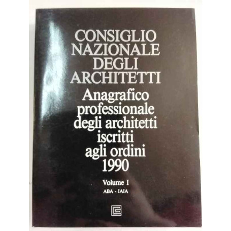 Consiglio nazionale degli architetti Volume I