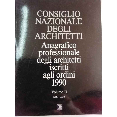 Consiglio nazionale degli architetti 1990 Vol. II