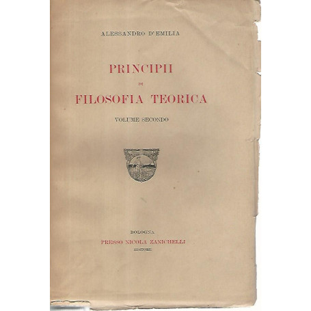 Principi di filosofia teorica. Volumi I-II