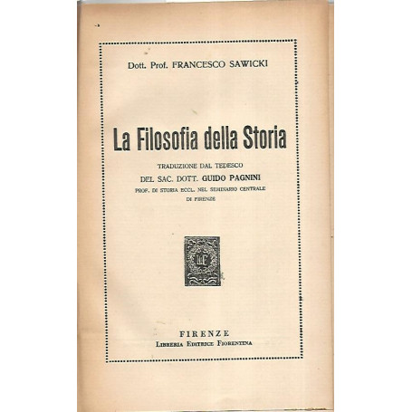 La filosofia della storia