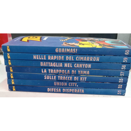 Tex collezione storica a colori n. 7 albi. Numerazione in descrizione.