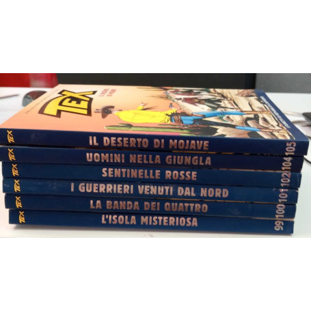 Tex collezione storica a colori n. 6 albi. Numerazione in descrizione.