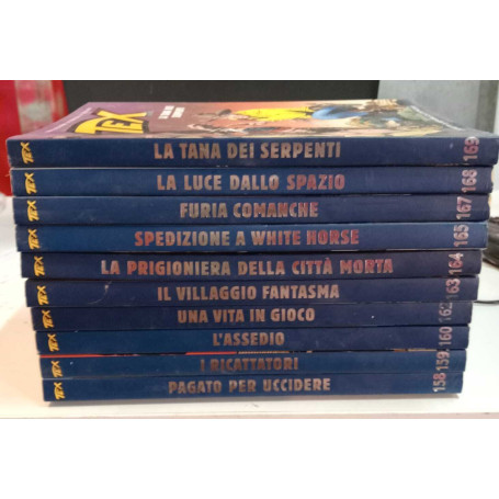 Tex collezione storica a colori n. 10 albi. Numerazione in descrizione.