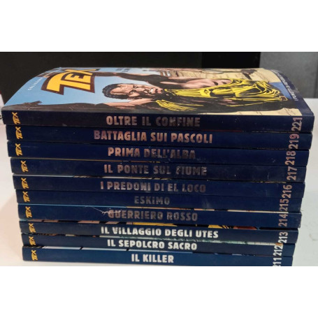 Tex collezione storica a colori n.10 albi. Numerazione in descrizione.