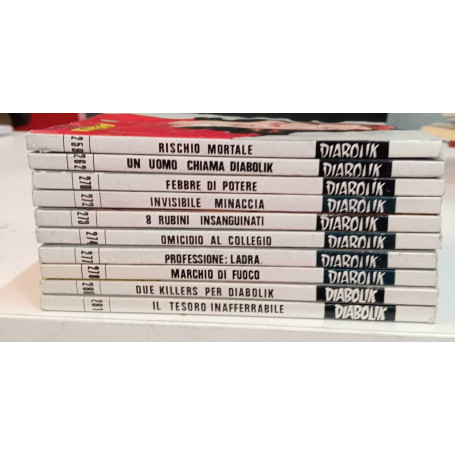 Diabolik. Lotto n. 10 albi. Numerazione in descrizione.