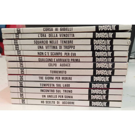 Diabolik. Lotto n. 13 albi. Numerazione in descrizione.