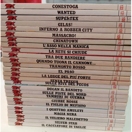 Tutto tex. Albi dal n. 100 al n. 133.