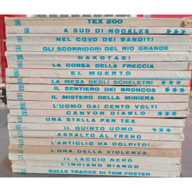 Tex. Lotto albi n. 20. Numerazione in descrizione.