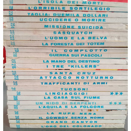 Tex. Lotto albi n. 24 dal n. 201 al n. 231.