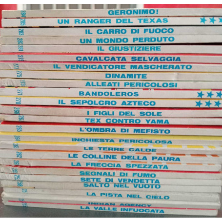 Tex. Lotto albi n. 24 dal n. 255 al n. 285.