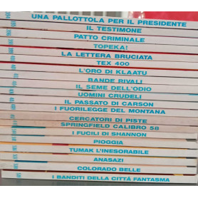 Tex. Lotto albi n. 20. Numerazione in descrizione.