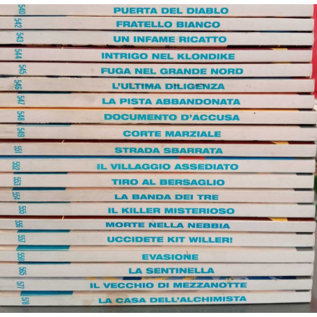 Tex. Lotto albi n. 20 dal n. 540 al n.578.