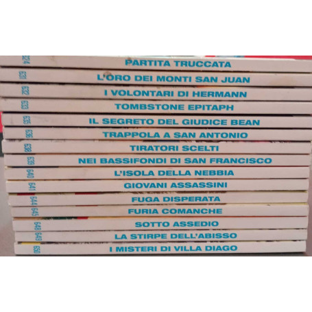 Tex. Lotto albi n. 15. Numerazione in descrizione.