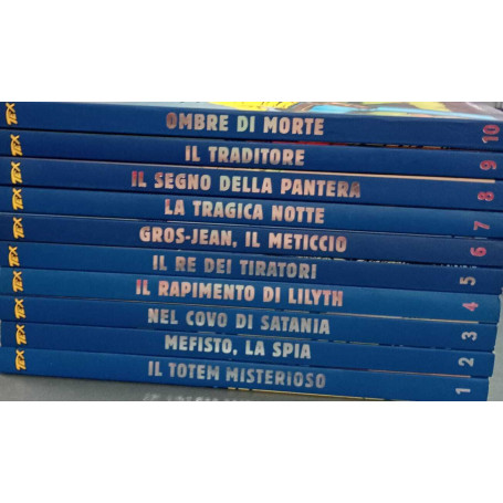 Tex collezione storica a colori lotto 10 albi dal n. 1 al n. 10.