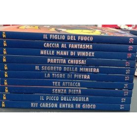 Tex collezione storica a colori lotto 10 albi dal n. 11 al n. 20.