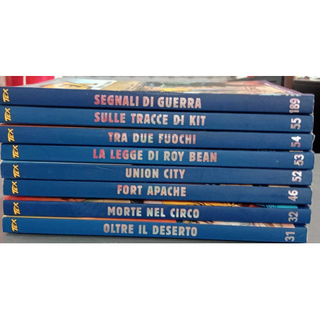 Tex collezione storica a colori lotto 8 albi. Numerazione in descrizione.