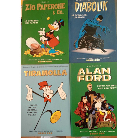 N. 4 albi " I classici del fumetto di Repubblica". Numerazione in descrizione.