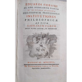 Institutiones Philosphicae ad usum scholarum piarum