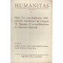 Humanitas. Anno XXVI