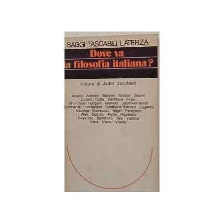 Dove va la filosofia italiana?