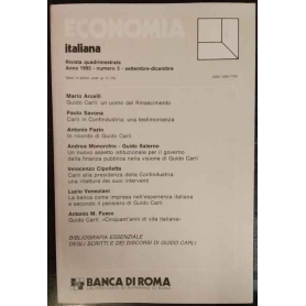 Economia italiana 1993 n.3 settembre/dicembre.