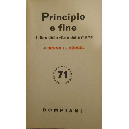 Principio e fine. Il libro della vita e della morte.