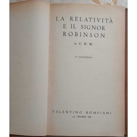 La relatività e il signor Robinson