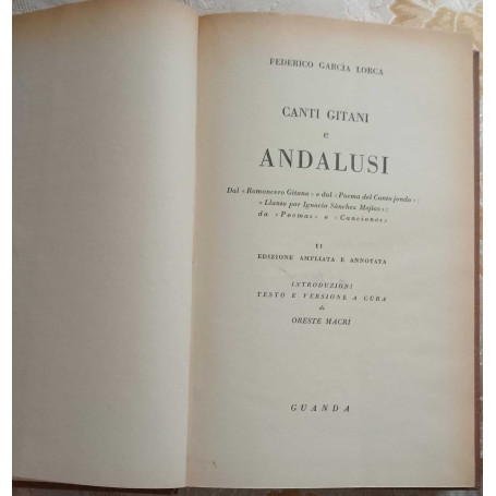 Canti gitani e andalusi.