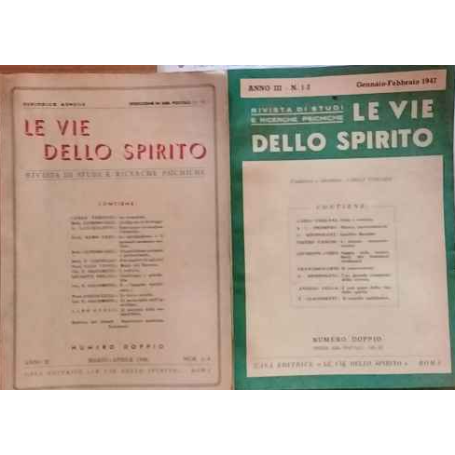 Rivista di studi e ricerche psichiche. Le vie dello spirito. 9 numeri.