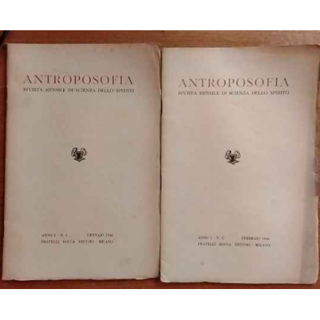 Antroposofia. Rivista mensile di scienza dello spirito. n.1-2 1946.