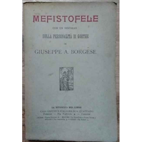 Mefistofele con un discorso sulla personalità di Goethe