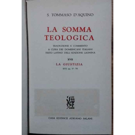 La somma teologica. Volume XVII. La giustizia.