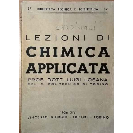Lezioni di chimica applicata.