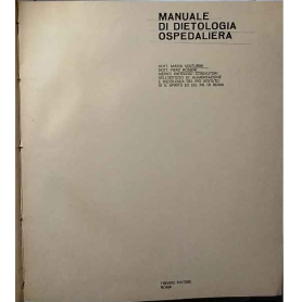 Manuale di dietologia ospedaliera