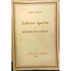 Lettera aperta a Benedetto Croce