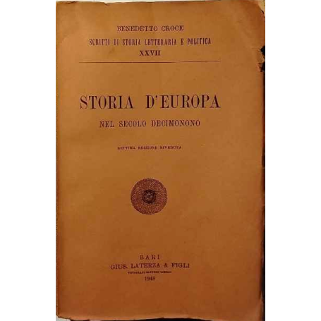 Storia d'Europa nel secolo decimonono.