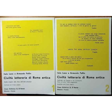Civiltà letteraria di Roma antica. Volume 1 e 2. Antologia per liceo classico
