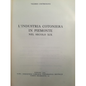 L'industria cotoniera in Piemonte nel secolo XIX.