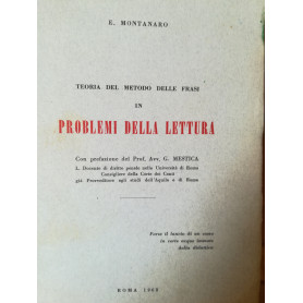 Teoria del metodo delle frasi in problemi della lettura