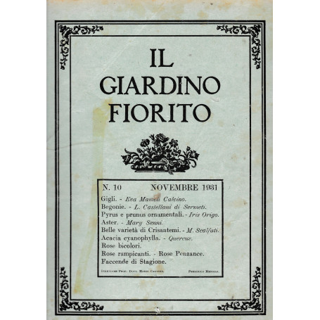 Il giardino fiorito n. 10 Novembre 1931